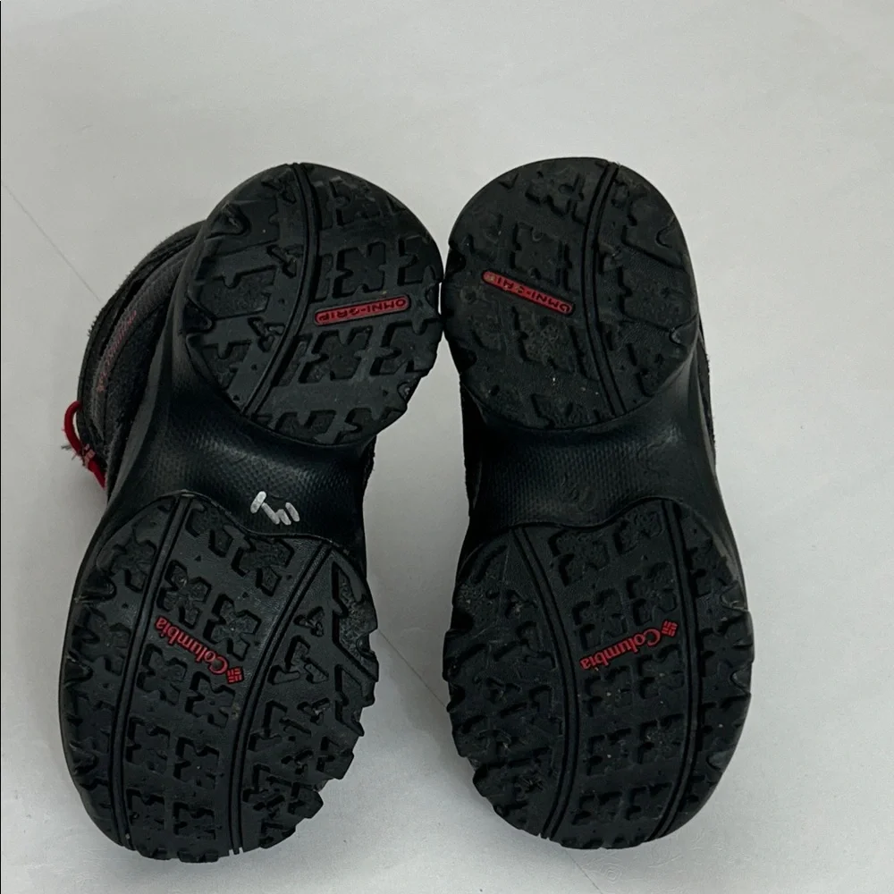 Columbia Kids' Black and Red Snow Boots